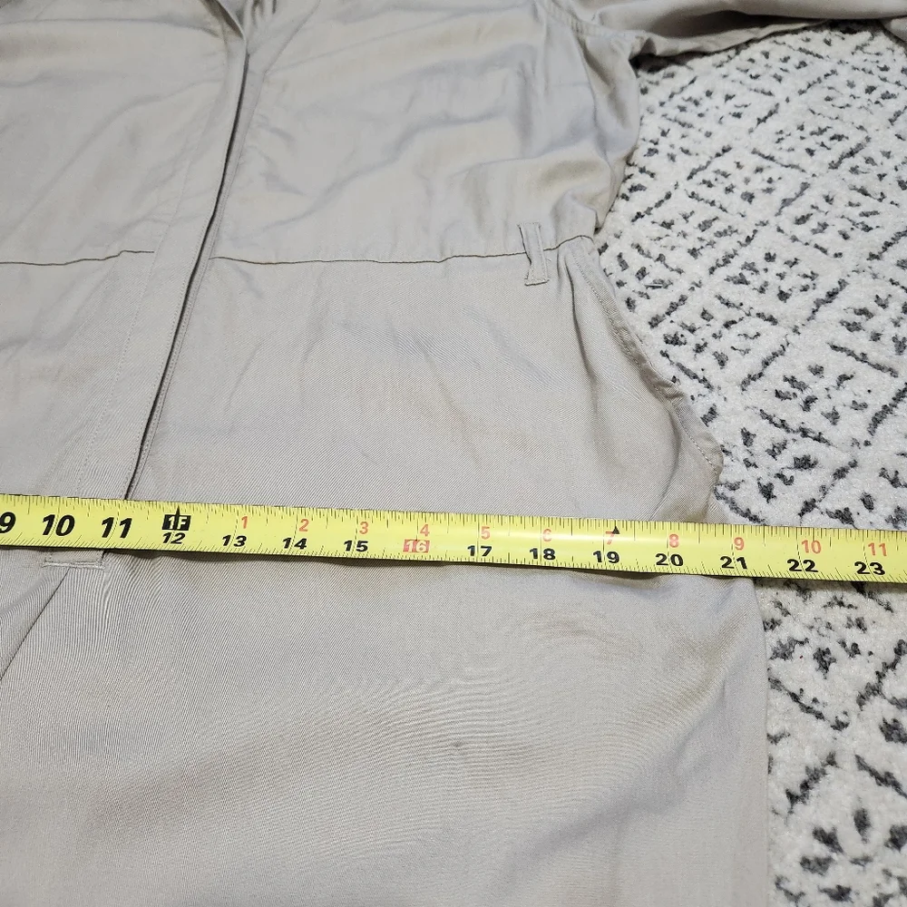 Abercrombie & Fitch Puff Sleeves Utility Jumpsuit Khaki Tan Minimalist XL